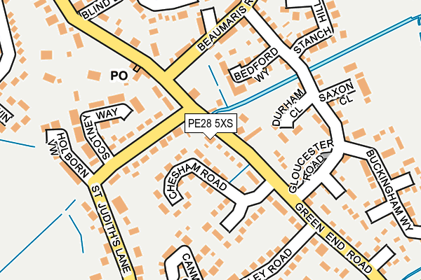 PE28 5XS map - OS OpenMap – Local (Ordnance Survey)