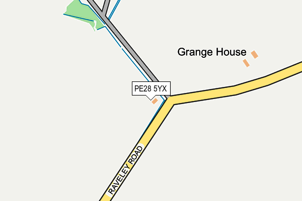 PE28 5YX map - OS OpenMap – Local (Ordnance Survey) PE28 5YX map - OS OpenMap – Local (Ordnance Survey)