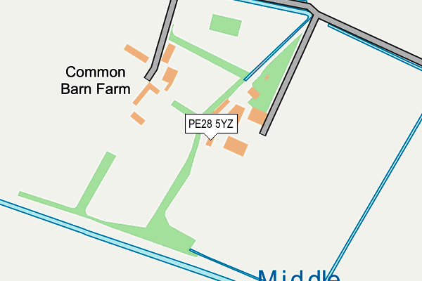 PE28 5YZ map - OS OpenMap – Local (Ordnance Survey) PE28 5YZ map - OS OpenMap – Local (Ordnance Survey)