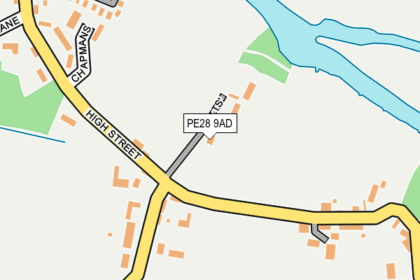 PE28 9AD map - OS OpenMap – Local (Ordnance Survey) PE28 9AD map - OS OpenMap – Local (Ordnance Survey)