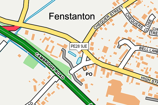 PE28 9JE map - OS OpenMap – Local (Ordnance Survey) PE28 9JE map - OS OpenMap – Local (Ordnance Survey)