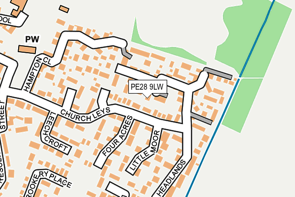 PE28 9LW map - OS OpenMap – Local (Ordnance Survey) PE28 9LW map - OS OpenMap – Local (Ordnance Survey)