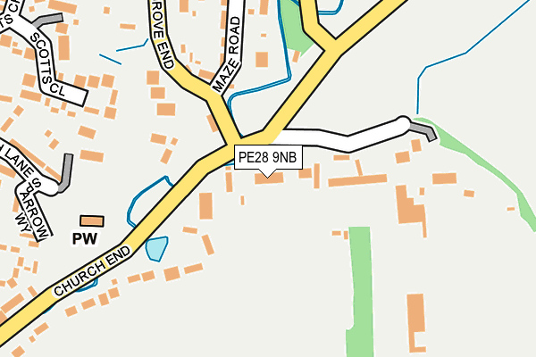 PE28 9NB map - OS OpenMap – Local (Ordnance Survey) PE28 9NB map - OS OpenMap – Local (Ordnance Survey)