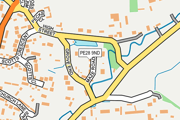 PE28 9ND map - OS OpenMap – Local (Ordnance Survey) PE28 9ND map - OS OpenMap – Local (Ordnance Survey)