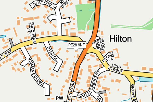 PE28 9NF map - OS OpenMap – Local (Ordnance Survey) PE28 9NF map - OS OpenMap – Local (Ordnance Survey)