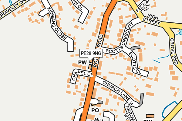 PE28 9NG map - OS OpenMap – Local (Ordnance Survey) PE28 9NG map - OS OpenMap – Local (Ordnance Survey)