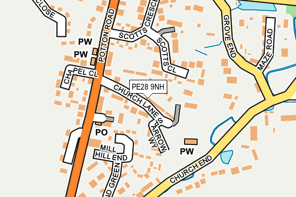 PE28 9NH map - OS OpenMap – Local (Ordnance Survey) PE28 9NH map - OS OpenMap – Local (Ordnance Survey)