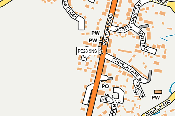 PE28 9NS map - OS OpenMap – Local (Ordnance Survey) PE28 9NS map - OS OpenMap – Local (Ordnance Survey)