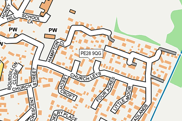 PE28 9QG map - OS OpenMap – Local (Ordnance Survey) PE28 9QG map - OS OpenMap – Local (Ordnance Survey)