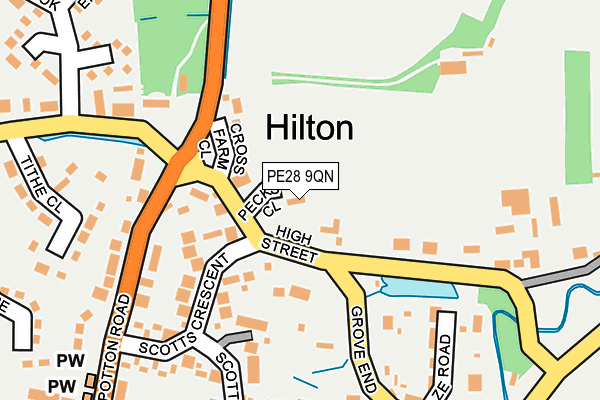 PE28 9QN map - OS OpenMap – Local (Ordnance Survey)
