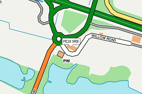 PE28 9RB map - OS OpenMap – Local (Ordnance Survey) PE28 9RB map - OS OpenMap – Local (Ordnance Survey)