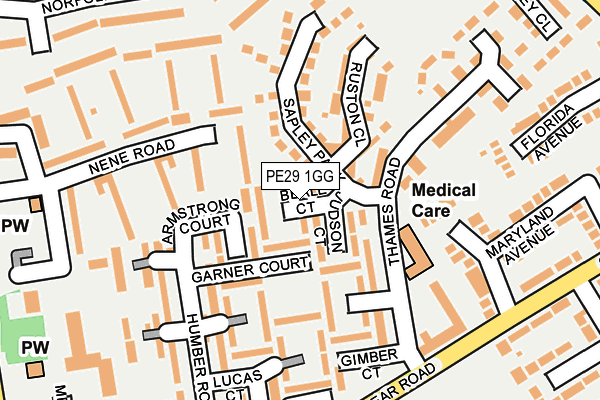 PE29 1GG map - OS OpenMap – Local (Ordnance Survey) PE29 1GG map - OS OpenMap – Local (Ordnance Survey)
