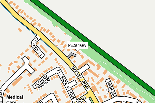 PE29 1GW map - OS OpenMap – Local (Ordnance Survey) PE29 1GW map - OS OpenMap – Local (Ordnance Survey)
