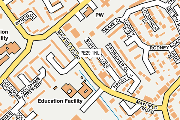 PE29 1NL map - OS OpenMap – Local (Ordnance Survey) PE29 1NL map - OS OpenMap – Local (Ordnance Survey)