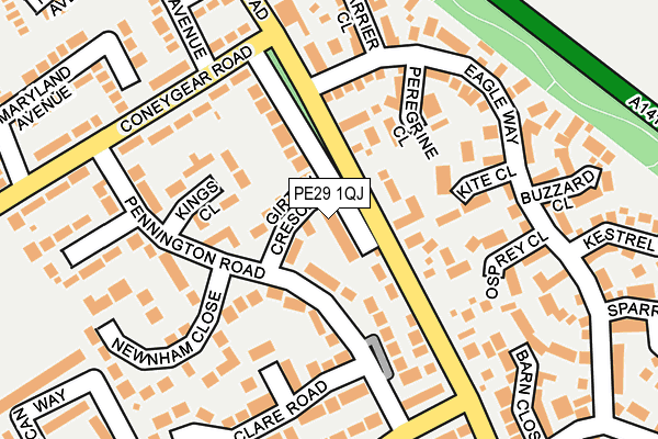 PE29 1QJ map - OS OpenMap – Local (Ordnance Survey) PE29 1QJ map - OS OpenMap – Local (Ordnance Survey)