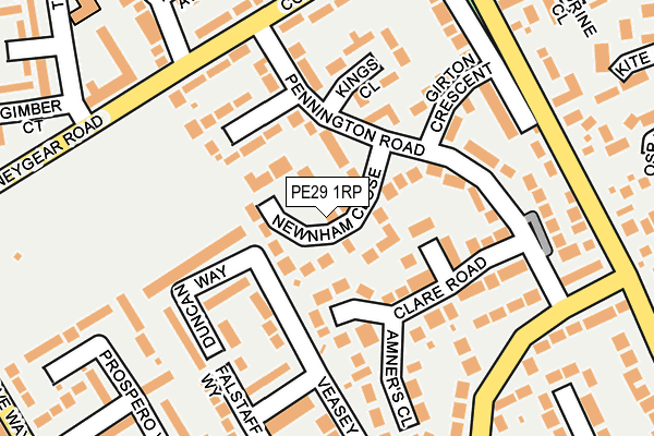 PE29 1RP map - OS OpenMap – Local (Ordnance Survey) PE29 1RP map - OS OpenMap – Local (Ordnance Survey)