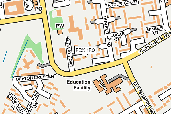 PE29 1RQ map - OS OpenMap – Local (Ordnance Survey) PE29 1RQ map - OS OpenMap – Local (Ordnance Survey)