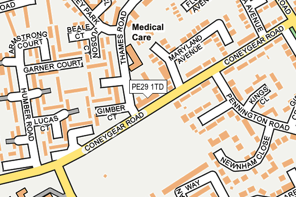PE29 1TD map - OS OpenMap – Local (Ordnance Survey) PE29 1TD map - OS OpenMap – Local (Ordnance Survey)