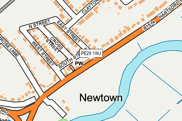 PE29 1WJ map - OS OpenMap – Local (Ordnance Survey) PE29 1WJ map - OS OpenMap – Local (Ordnance Survey)