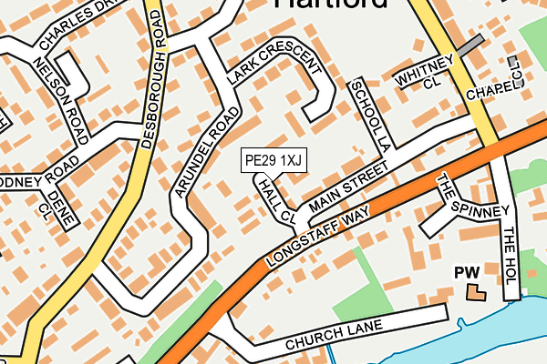 PE29 1XJ map - OS OpenMap – Local (Ordnance Survey) PE29 1XJ map - OS OpenMap – Local (Ordnance Survey)