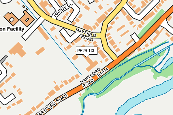 PE29 1XL map - OS OpenMap – Local (Ordnance Survey) PE29 1XL map - OS OpenMap – Local (Ordnance Survey)