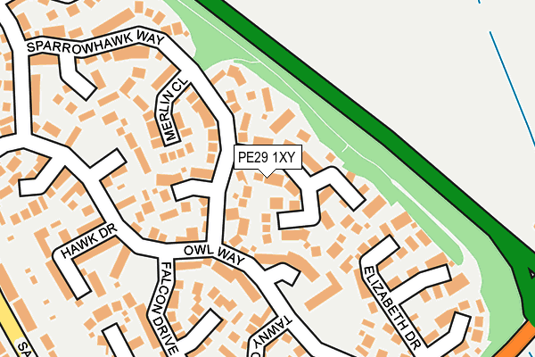 PE29 1XY map - OS OpenMap – Local (Ordnance Survey) PE29 1XY map - OS OpenMap – Local (Ordnance Survey)
