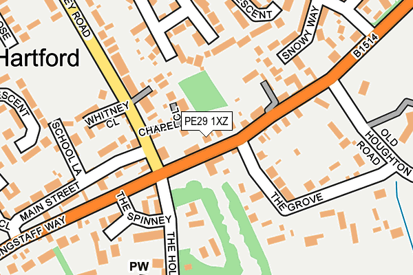 PE29 1XZ map - OS OpenMap – Local (Ordnance Survey) PE29 1XZ map - OS OpenMap – Local (Ordnance Survey)