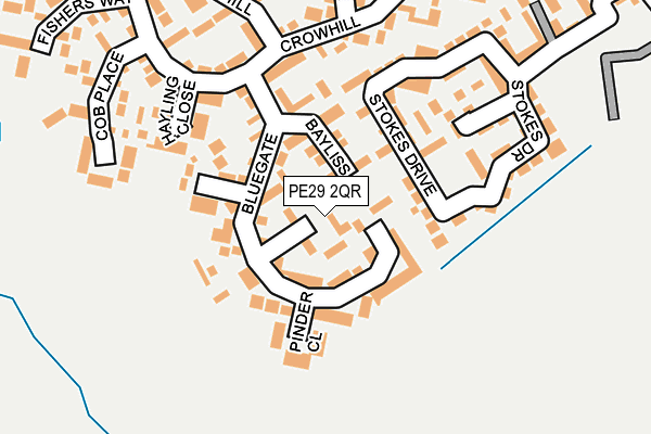 PE29 2QR map - OS OpenMap – Local (Ordnance Survey) PE29 2QR map - OS OpenMap – Local (Ordnance Survey)