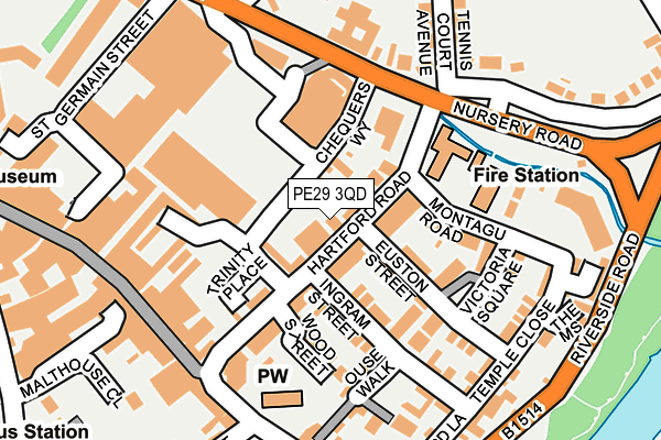 PE29 3QD map - OS OpenMap – Local (Ordnance Survey) PE29 3QD map - OS OpenMap – Local (Ordnance Survey)