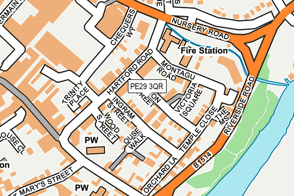PE29 3QR map - OS OpenMap – Local (Ordnance Survey)