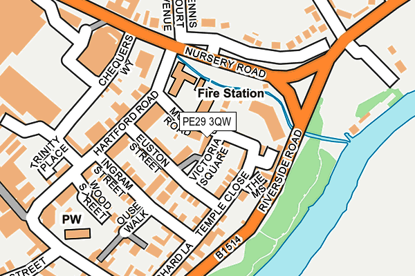 PE29 3QW map - OS OpenMap – Local (Ordnance Survey) PE29 3QW map - OS OpenMap – Local (Ordnance Survey)