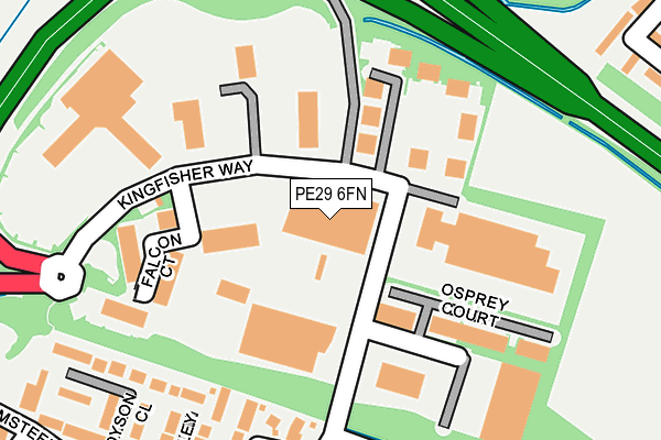 PE29 6FN map - OS OpenMap – Local (Ordnance Survey) PE29 6FN map - OS OpenMap – Local (Ordnance Survey)