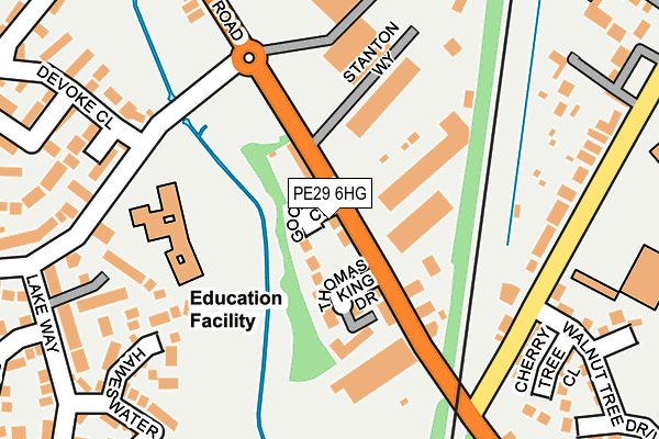PE29 6HG map - OS OpenMap – Local (Ordnance Survey) PE29 6HG map - OS OpenMap – Local (Ordnance Survey)
