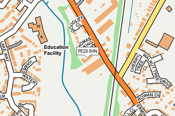 PE29 6HN map - OS OpenMap – Local (Ordnance Survey) PE29 6HN map - OS OpenMap – Local (Ordnance Survey)