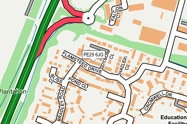 PE29 6JG map - OS OpenMap – Local (Ordnance Survey) PE29 6JG map - OS OpenMap – Local (Ordnance Survey)