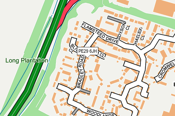 PE29 6JH map - OS OpenMap – Local (Ordnance Survey) PE29 6JH map - OS OpenMap – Local (Ordnance Survey)