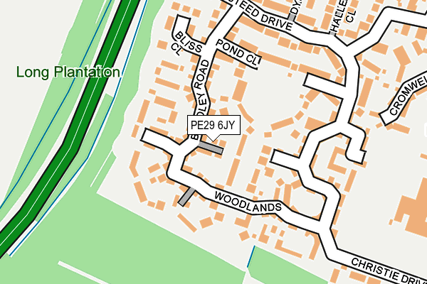 PE29 6JY map - OS OpenMap – Local (Ordnance Survey) PE29 6JY map - OS OpenMap – Local (Ordnance Survey)