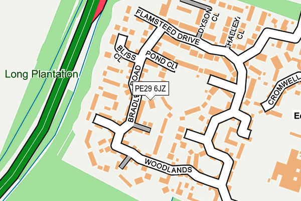PE29 6JZ map - OS OpenMap – Local (Ordnance Survey) PE29 6JZ map - OS OpenMap – Local (Ordnance Survey)
