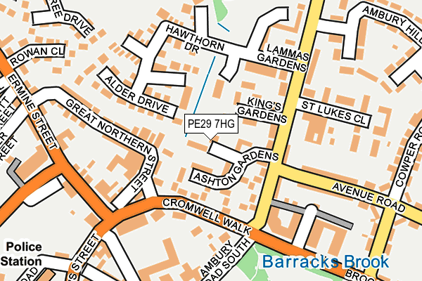 PE29 7HG map - OS OpenMap – Local (Ordnance Survey) PE29 7HG map - OS OpenMap – Local (Ordnance Survey)