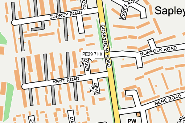 PE29 7HX map - OS OpenMap – Local (Ordnance Survey) PE29 7HX map - OS OpenMap – Local (Ordnance Survey)
