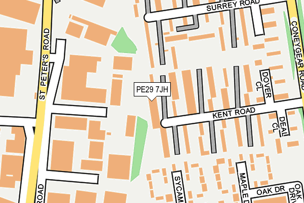 PE29 7JH map - OS OpenMap – Local (Ordnance Survey) PE29 7JH map - OS OpenMap – Local (Ordnance Survey)