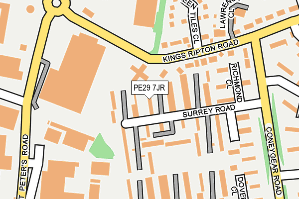 PE29 7JR map - OS OpenMap – Local (Ordnance Survey) PE29 7JR map - OS OpenMap – Local (Ordnance Survey)