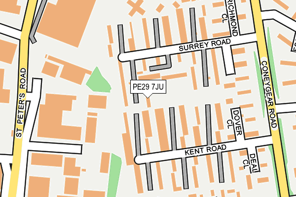 PE29 7JU map - OS OpenMap – Local (Ordnance Survey) PE29 7JU map - OS OpenMap – Local (Ordnance Survey)
