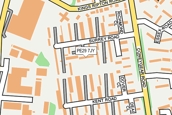 PE29 7JY map - OS OpenMap – Local (Ordnance Survey) PE29 7JY map - OS OpenMap – Local (Ordnance Survey)