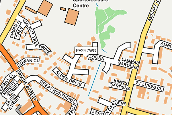 PE29 7WG map - OS OpenMap – Local (Ordnance Survey) PE29 7WG map - OS OpenMap – Local (Ordnance Survey)