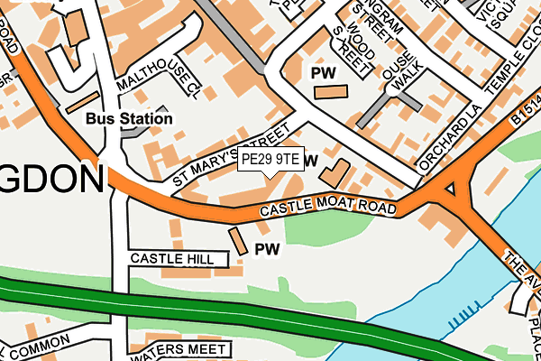 PE29 9TE map - OS OpenMap – Local (Ordnance Survey) PE29 9TE map - OS OpenMap – Local (Ordnance Survey)