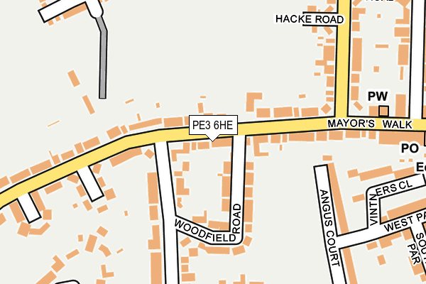 PE3 6HE map - OS OpenMap – Local (Ordnance Survey) PE3 6HE map - OS OpenMap – Local (Ordnance Survey)