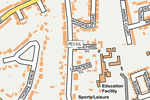 PE3 6JL map - OS OpenMap – Local (Ordnance Survey) PE3 6JL map - OS OpenMap – Local (Ordnance Survey)