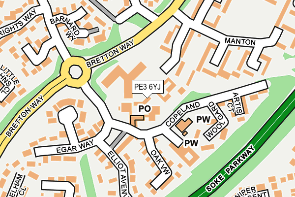 PE3 6YJ map - OS OpenMap – Local (Ordnance Survey) PE3 6YJ map - OS OpenMap – Local (Ordnance Survey)