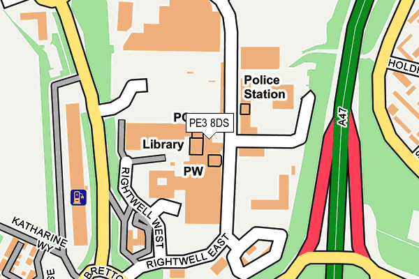PE3 8DS map - OS OpenMap – Local (Ordnance Survey) PE3 8DS map - OS OpenMap – Local (Ordnance Survey)